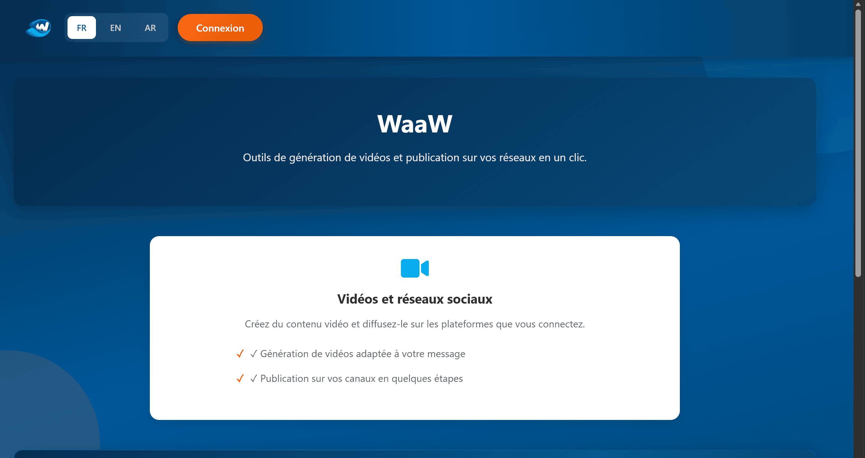 WaaW — Plateforme Social + WhatsApp